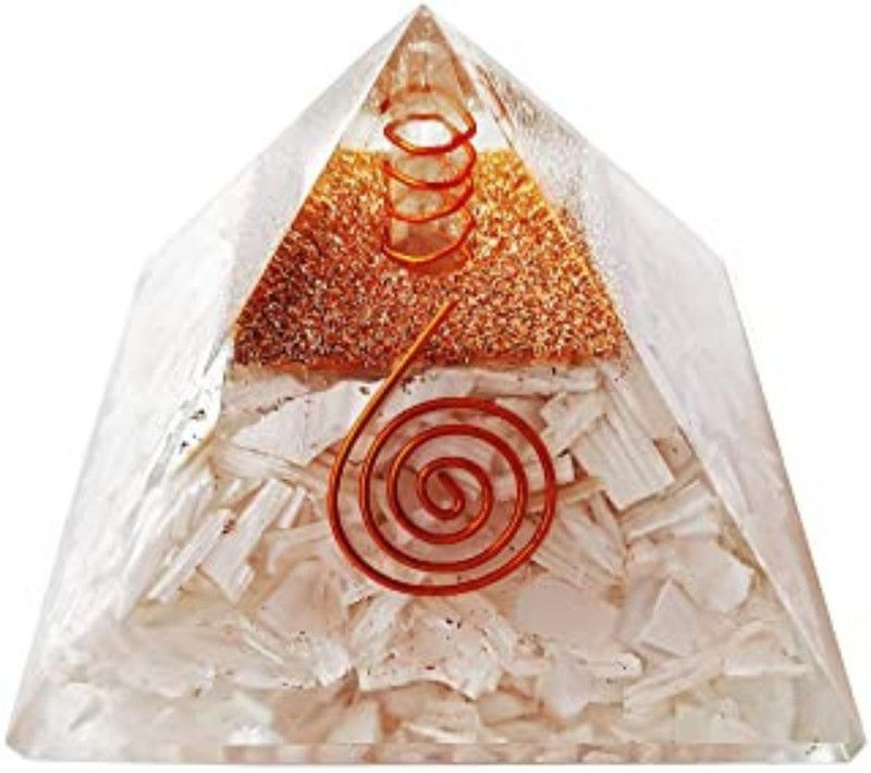 Maitri Export Decorative Showpiece - 6 cm  (Stone, White, Orange)