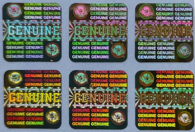 Creative Graphics 1.3 cm Genuine Hologram Security Tamper Evident Stickers, 13x13mm - 2500 Pieces, Gold Self Adhesive Sticker  (Pack of 2500)