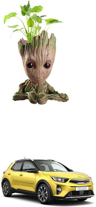 PRTEK Guardians of The Galaxy Baby Groot Multi Purpose Flower Pot/Pen Stand 108 Decorative Showpiece - 8 cm  (Plastic, Multicolor)