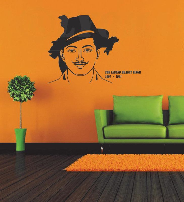 DICTON HUB 59 cm bhagatsingh-01 Removable Sticker  (Pack of 1)