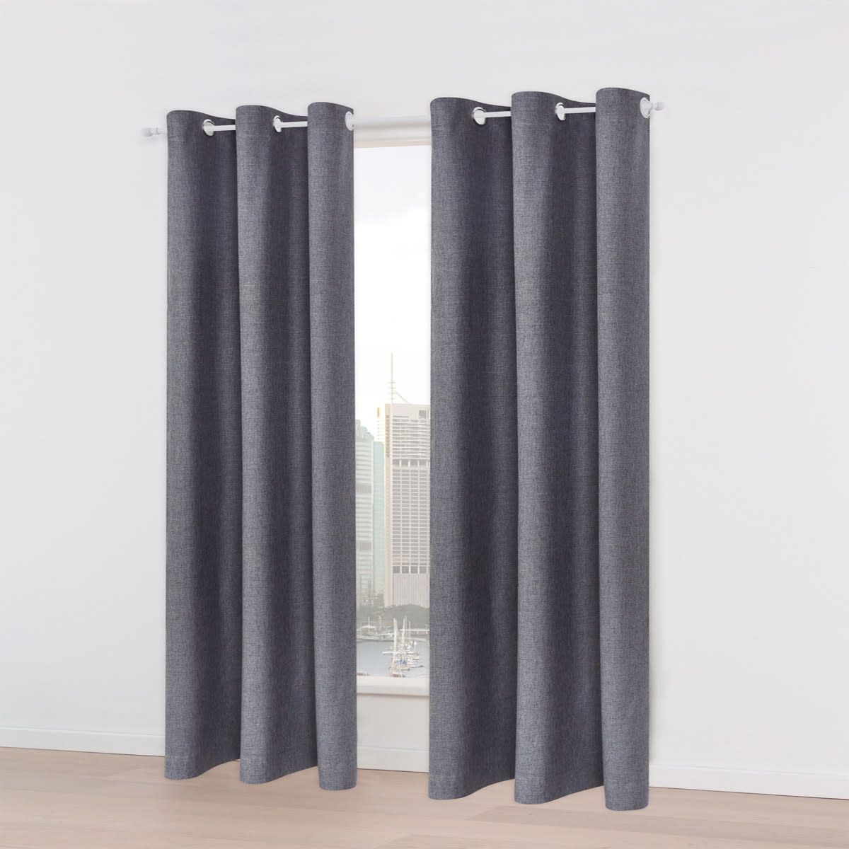Monaco Eyelet Curtain - Pepper