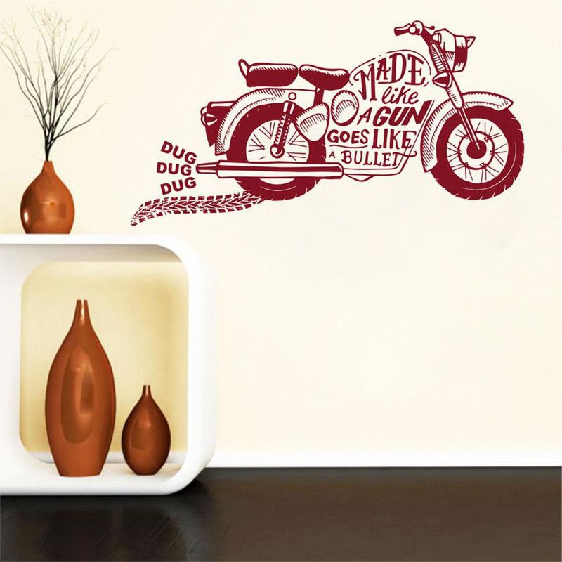 JNM ENTERPRISES 91 cm Classic Bike ' Wall Sticker (PVC Vinyl, 91 cm x 48 cm, Black) Self Adhesive Sticker  (Pack of 1)
