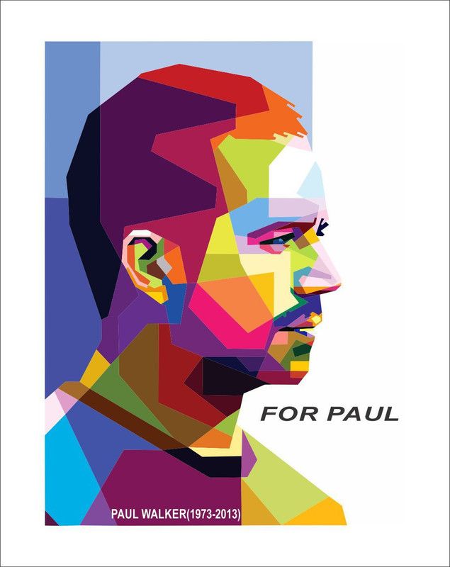 indra graphics 58.42 cm Indra Graphic Paul walker PVC Vinyl Wall Sticker Self Adhesive Sticker  (Pack of 1)
