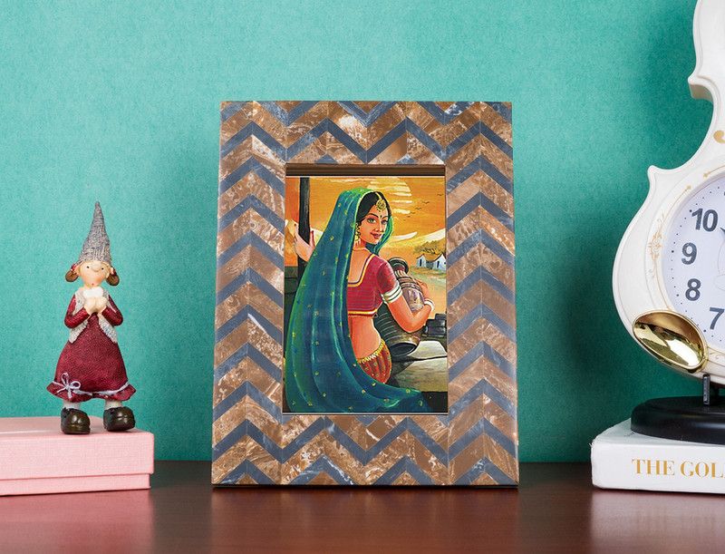 GOLDEN PEACOCK Wood Personalized, Customized Gift Best Friends Reel Photo Collage gift for Friends, BFF with Frame, Birthday Gift,Anniversary Gift Table  (Brown, 1 Photo(s), 4 x 6 inches (Length x Height))