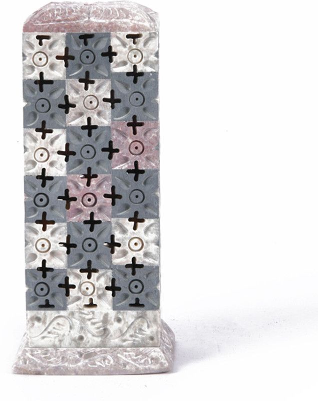 Euro Crystal soft stone marble candle holder Decorative Showpiece - 17.78 cm  (Marble, Multicolor)