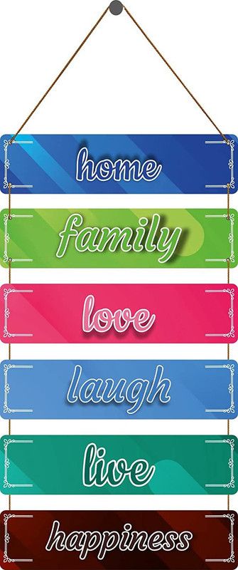 Fivean Home Family Love Laugh Live happiness WALL HANGING  (Multicolor)