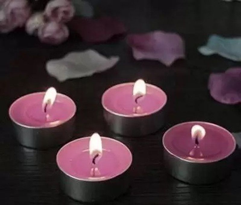 Tealight Smokeless, Daily Use, Multi-Purpose, Birthday, Festive Candle  (Pink, Pack of 25)