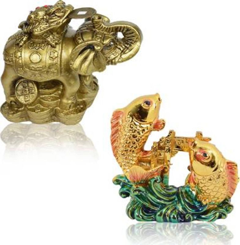 Skyble Decorative Showpiece - 5 cm  (Polyresin, Gold)