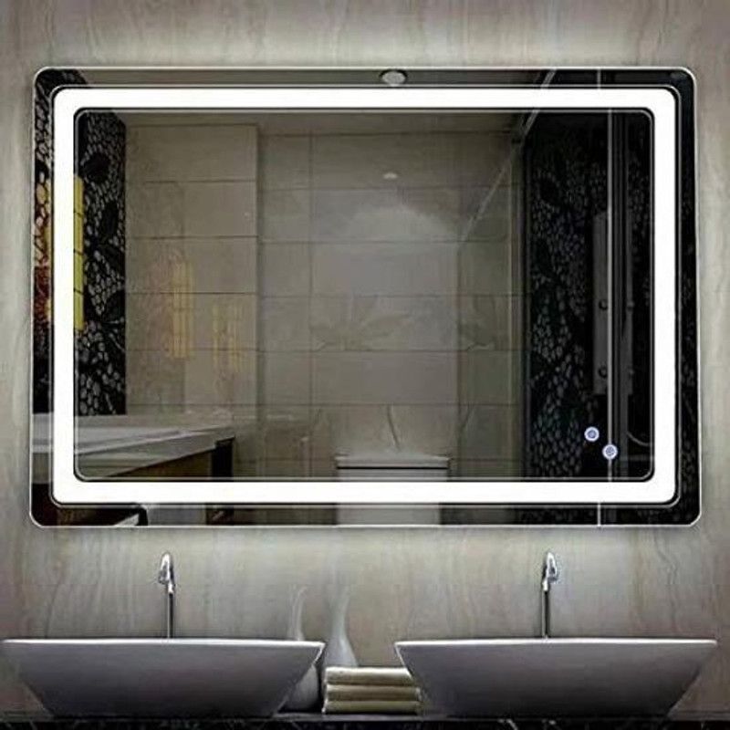 Arvind sanitary (AR12) Led wall mirror 18x24 Lighted Mirror  (Rectangle)