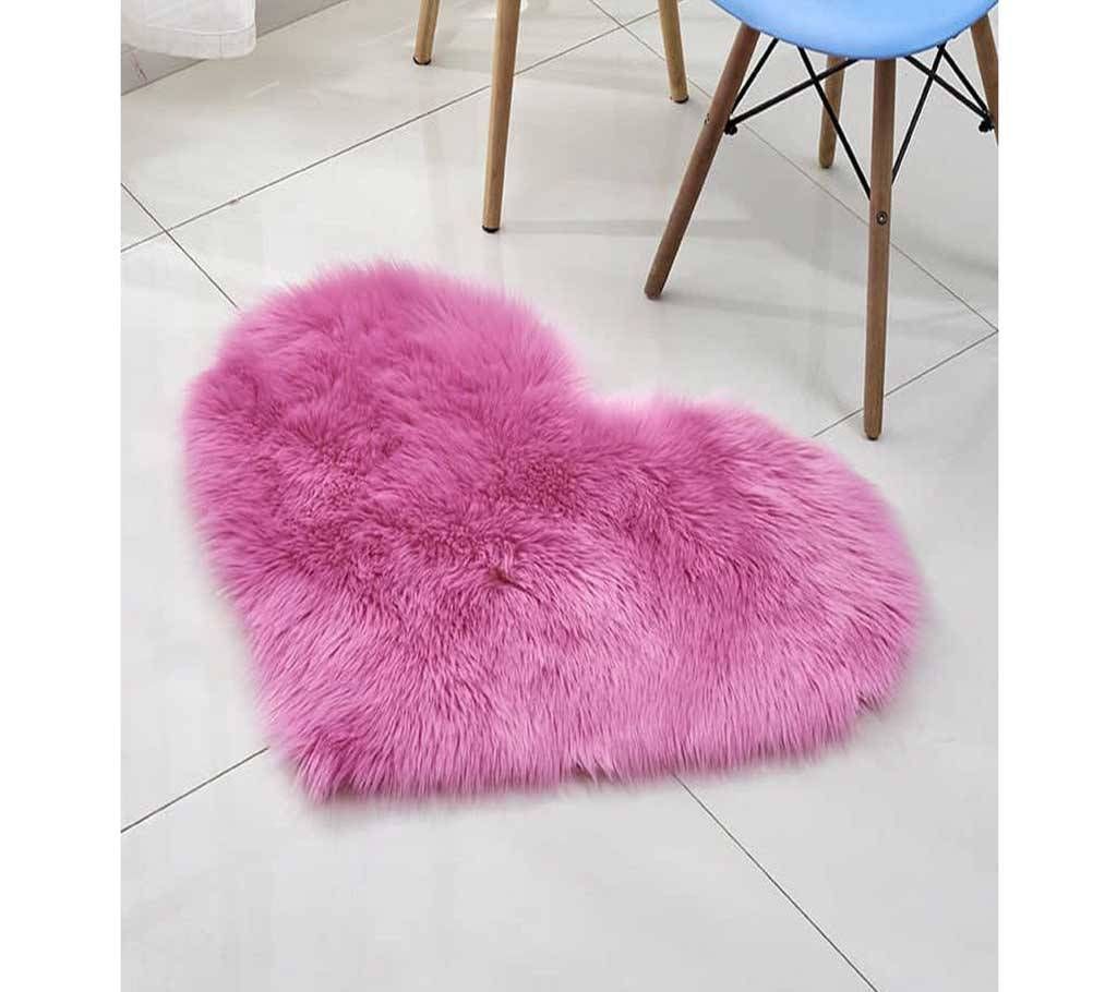 40X50 Love Heart Rugs Artificial Wool Sheepskin Carpet Bedroom Living Room Floor Mat Soft Fluffy Area Rug