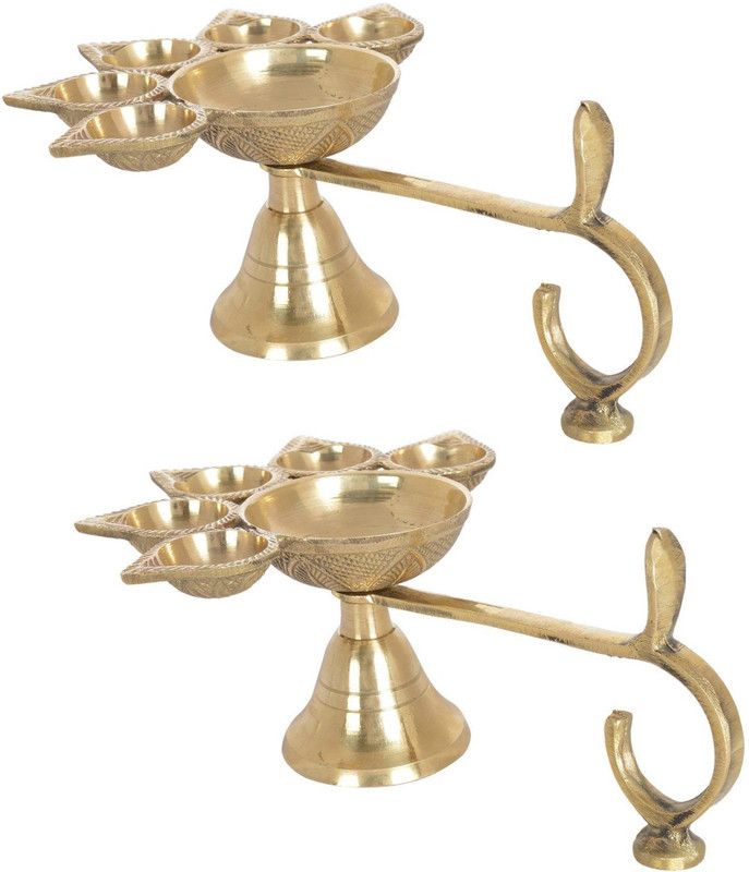 Utkarsh Brass (Pack of 2) Table Diya  (Height: 2.36 inch)