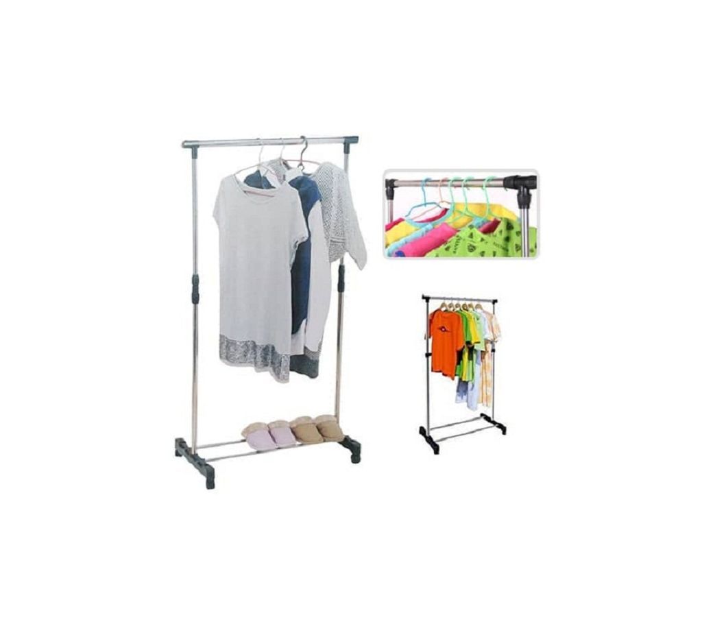 Single Pole Telescopic Clothes Rack