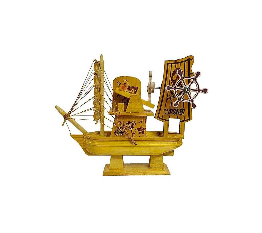 Wooden Showpiece Musical Pirate Ship