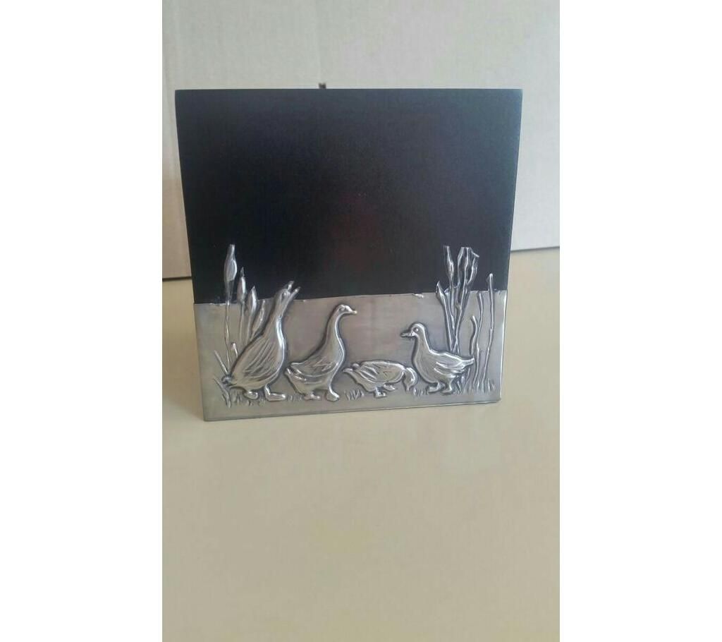 wooden board with aluminium design