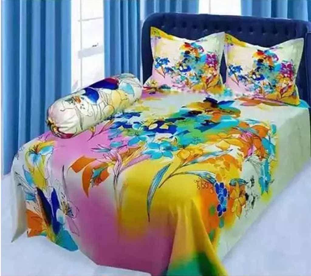 Cotton Double Size Bed Sheet - Set of 4 Pieces