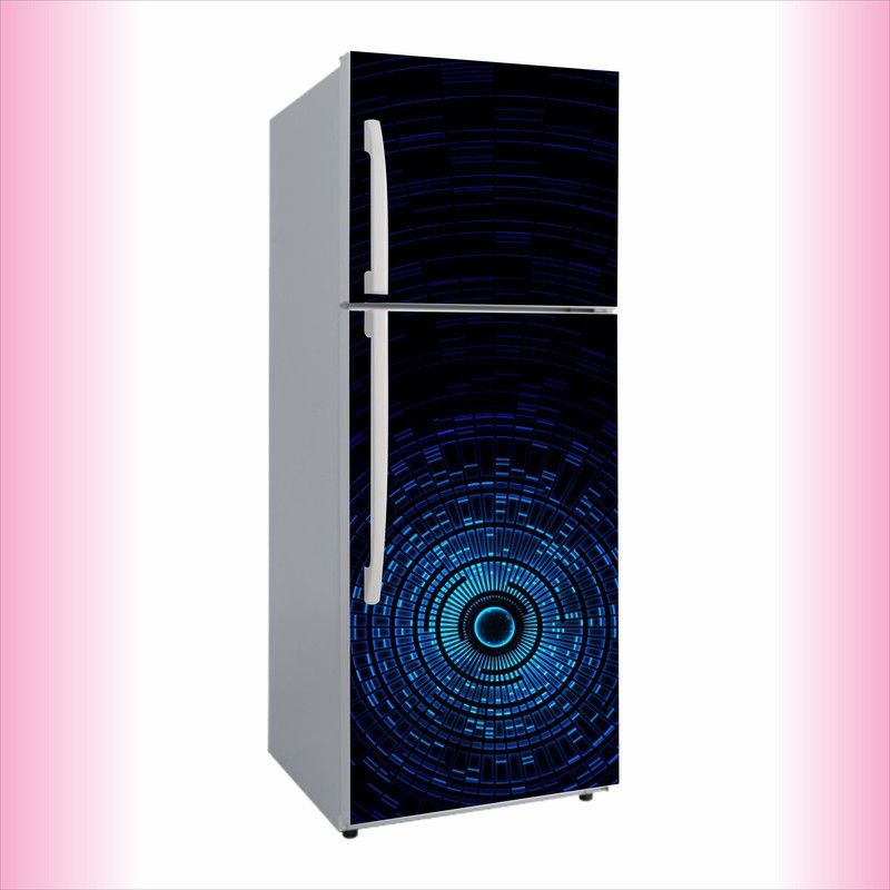 Advait Designs 60 cm Advait Designs colorfull abstract effect fridge wallpaper poster self adhesive vinyl fridge wrap decorative wall sticker (PVC vinyl multicolor) Size 60x160 cm Self Adhesive Sticker  (Pack of 1)