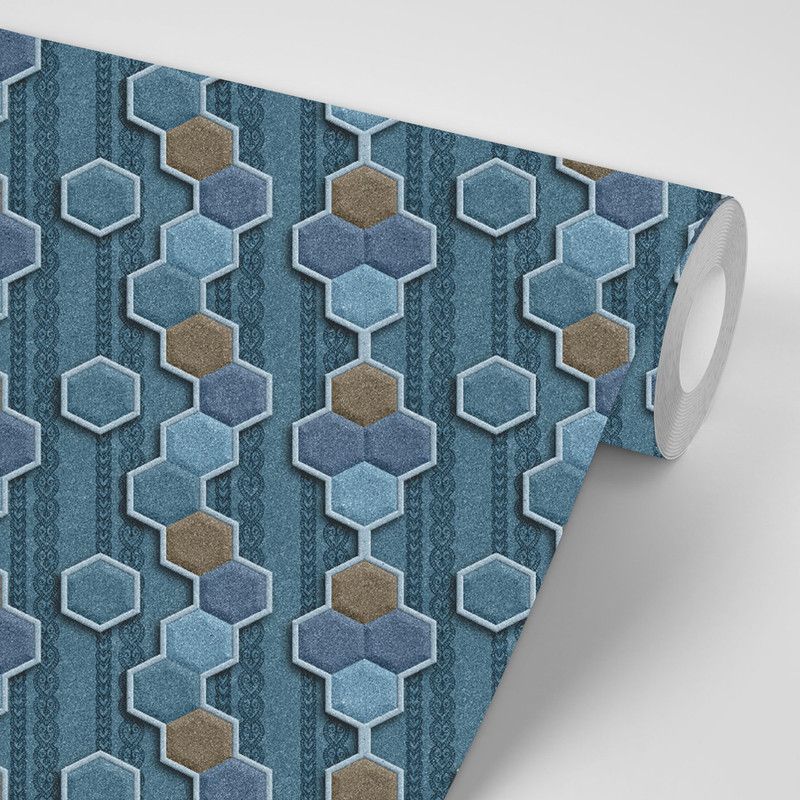 infinity interiors Decorative Blue Wallpaper  (325 cm x 40 cm)