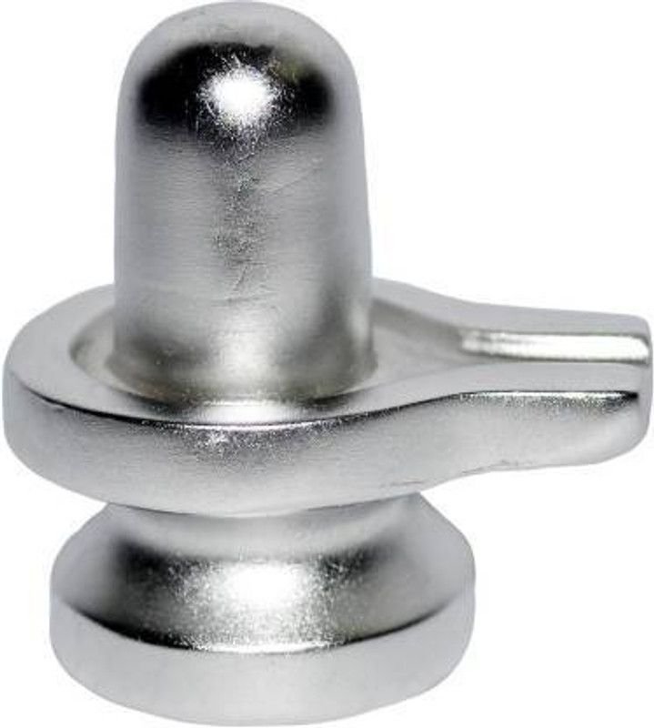 SBBCO Original Parad (Mercury) Shivling Energized Small Size Decorative Showpiece - 4.5 cm  (Paper Mache, Silver)
