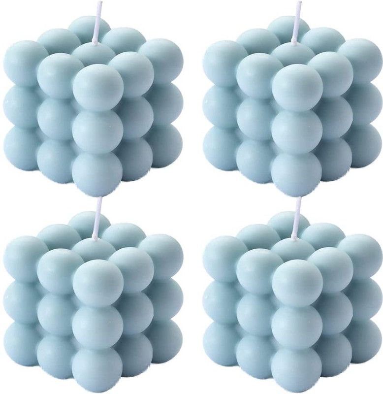 Scented Bubble Candle | Scented Candles For Home Décor Candle  (Blue, Pack of 4)