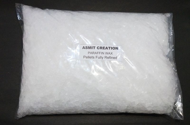 ASMIT CREATION Paraffin Wax Granules/Pellets - Fully Refined Candle Wax - for Candle Making and Hand and Foot Cleaning - 450 Gram Candle  (White, Pack of 1)