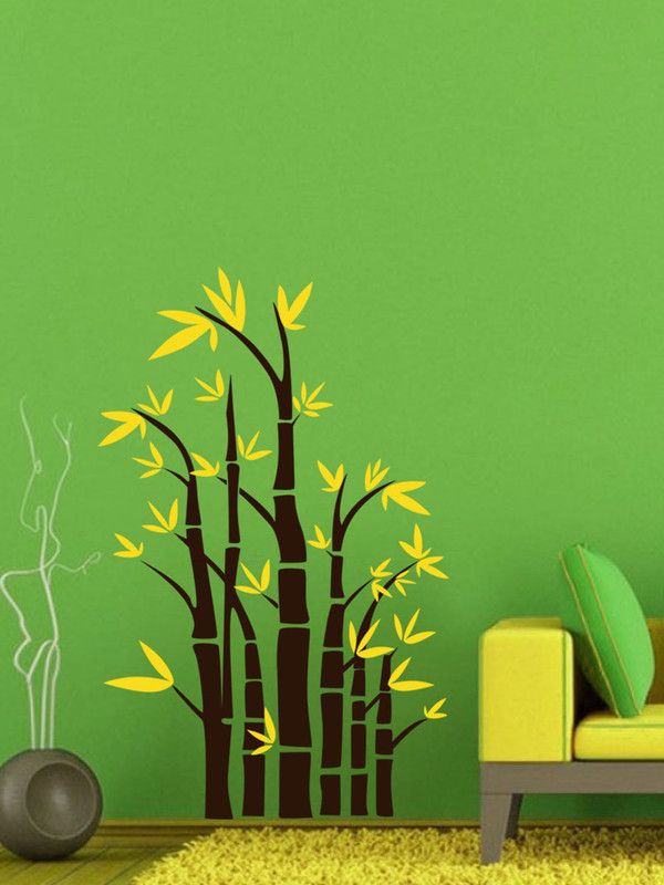 Decora 97 cm Nice Bamboo Tree Self Adhesive Sticker  (Pack of 1)
