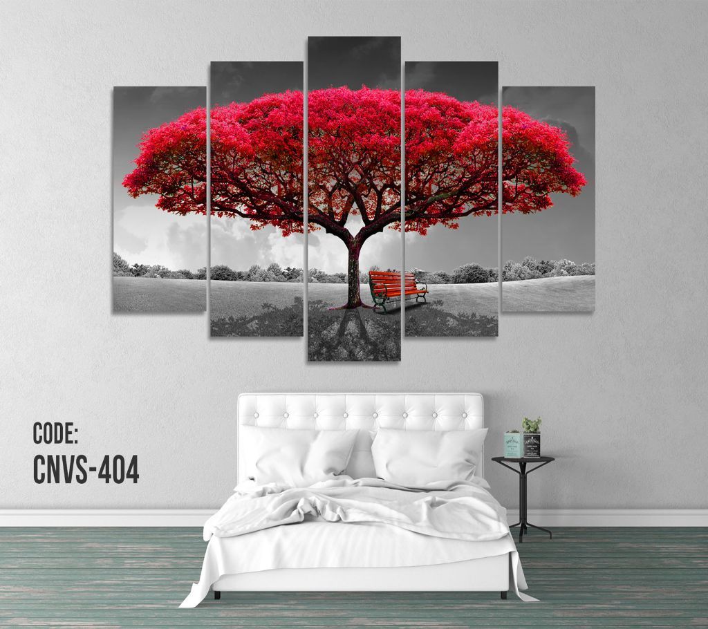 CNVS-404 Red Tree Wall Canvas Art Prints 78 inch x 48 inch