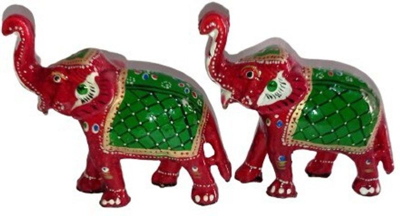 khushbu handicrafts Decorative Showpiece - 15 cm  (Paper Mache, Red)