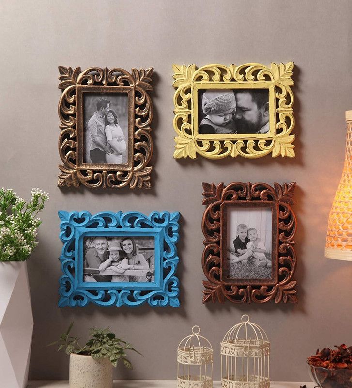 ZSR Wood Personalized, Customized Gift Best Friends Reel Photo Collage gift for Friends, BFF with Frame, Birthday Gift,Anniversary Gift Wall  (Multicolor, 4 Photo(s), 6 X 4)