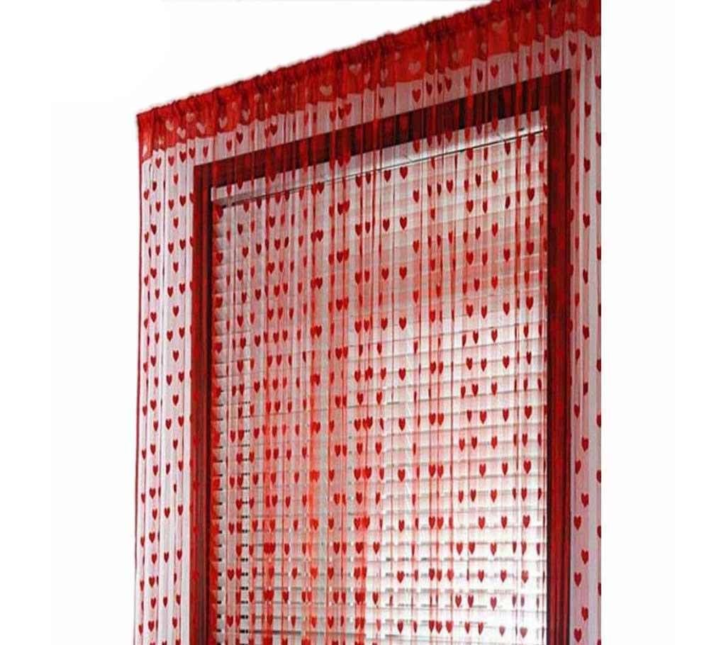 Handloomhub Red Heart Net Porda (2pcs)