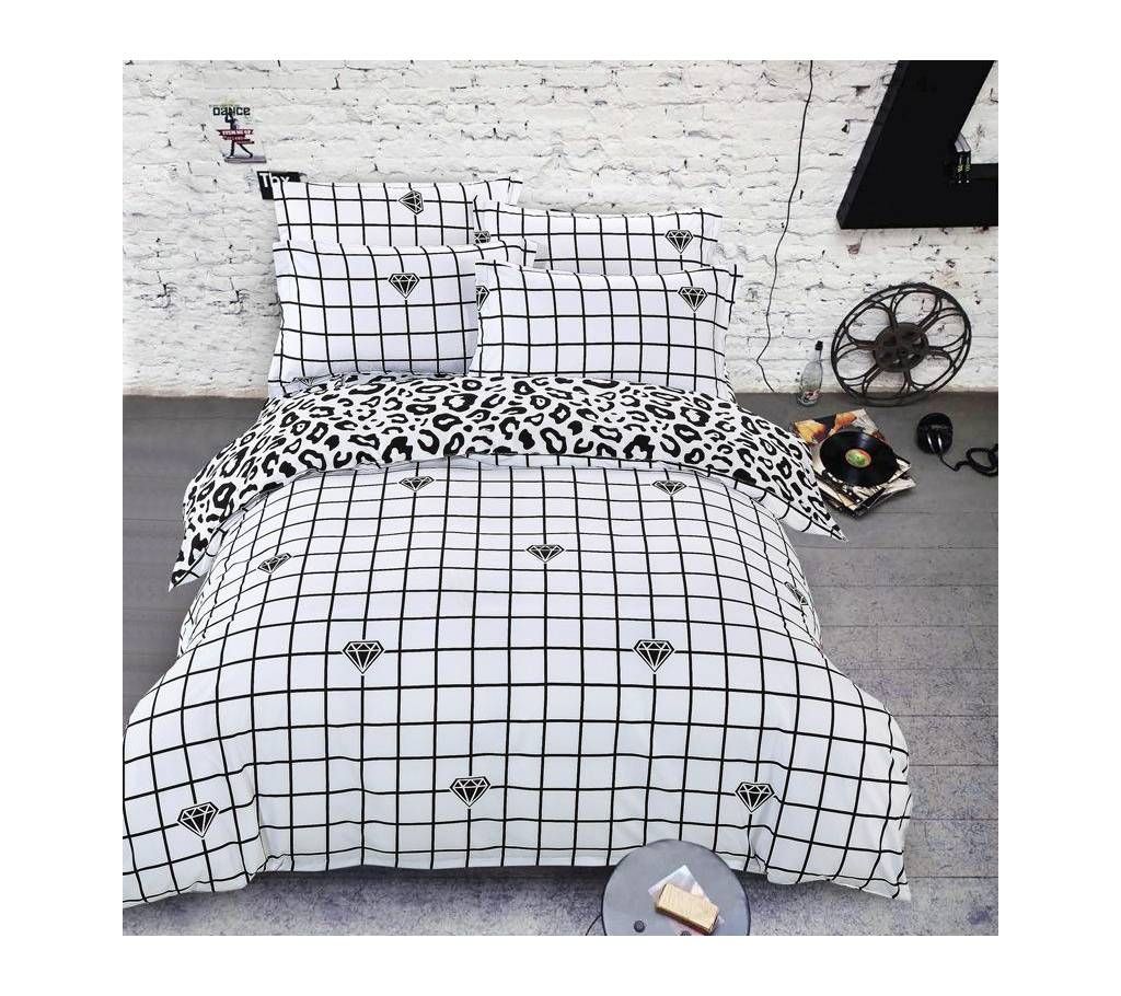 Poly-cotton Double Size Bed sheet set - 4 pcs