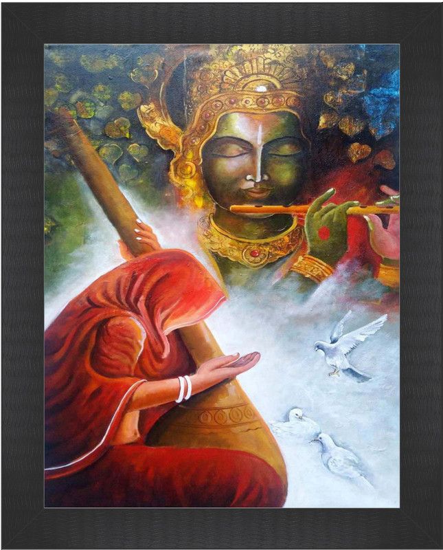 PERFECT God Modern art Canvas 13.5 inch x 10.5 inch Painting  (With Frame)