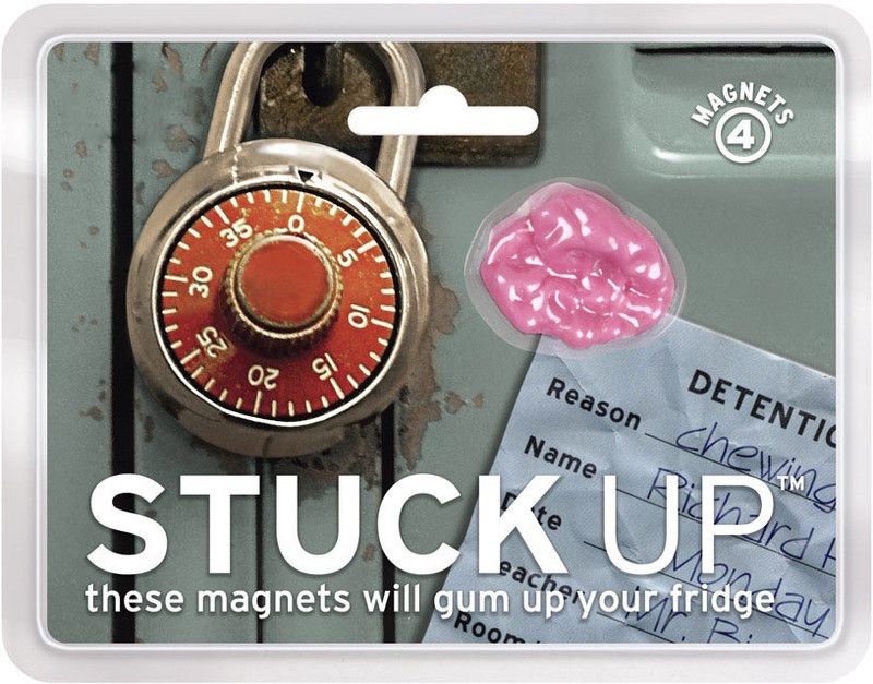 GeekGoodies Stuckup Chewed Gum Fridge Magnet Pack of 4  (Multicolor)