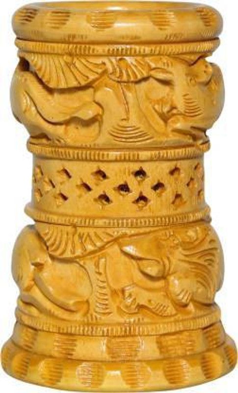TREND N ART TREND N ART Wooden Flower Pot Wooden Vase Wooden Vase  (3.93 inch, Brown)