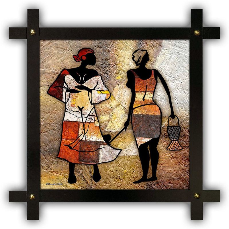 Poster N Frames Cross Wooden Frame Hand-Crafted with photo of Modern Arts 231-crossframe Digital Reprint 16.5 inch x 16.5 inch Painting  (With Frame)