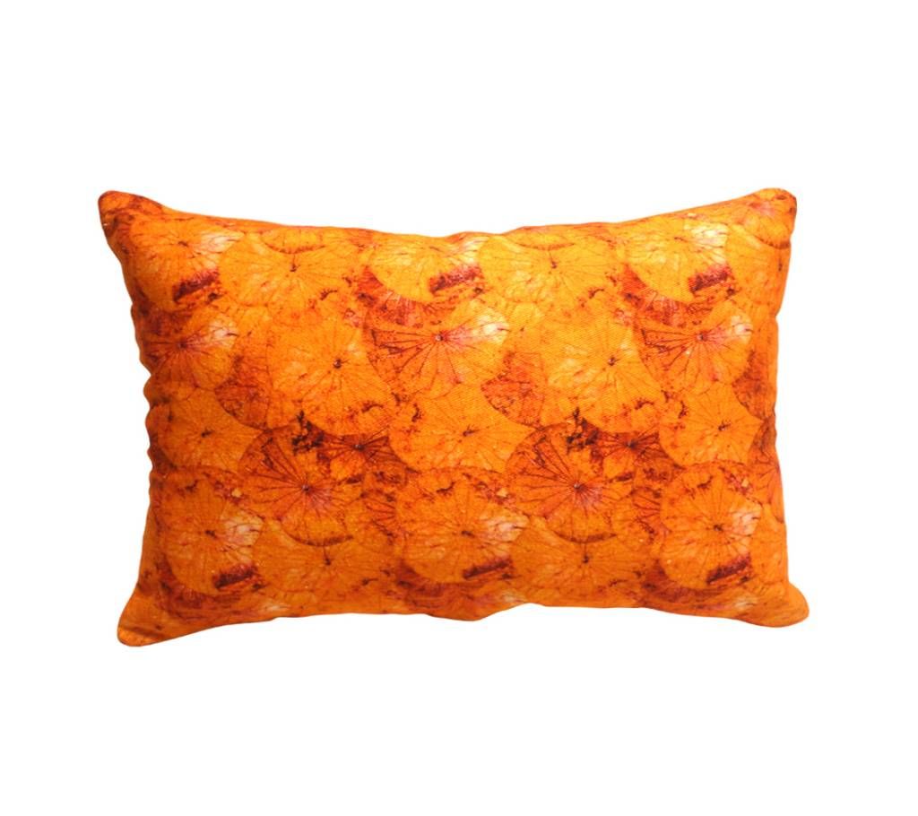 Orange Cotton Cushion Cover With Pillow - 9" x12"