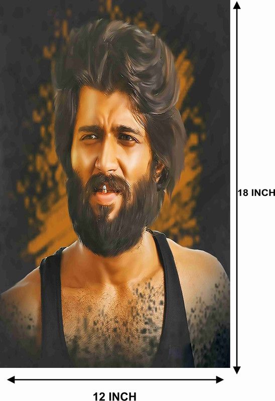 Vijay Deverakonda Wall Poster For Room With Gloss Lamination M27 Paper Print  (18 inch X 12 inch, Rolled)