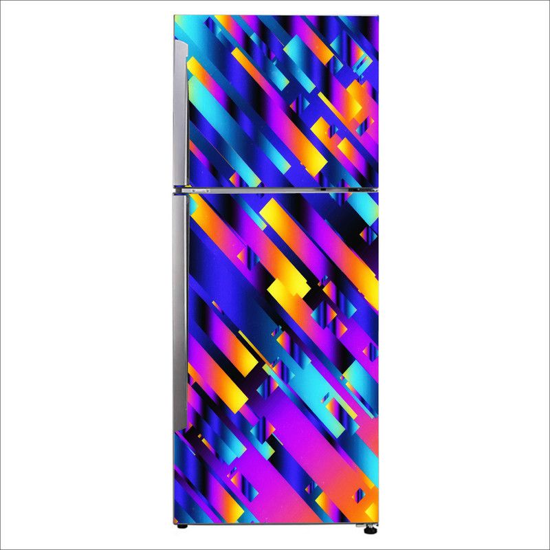 Advait Designs 60 cm Advait Designs Decorative abstract pipes design art Extra Large Fridge Sticker Self Adhesive Sticker  (Pack of 1)