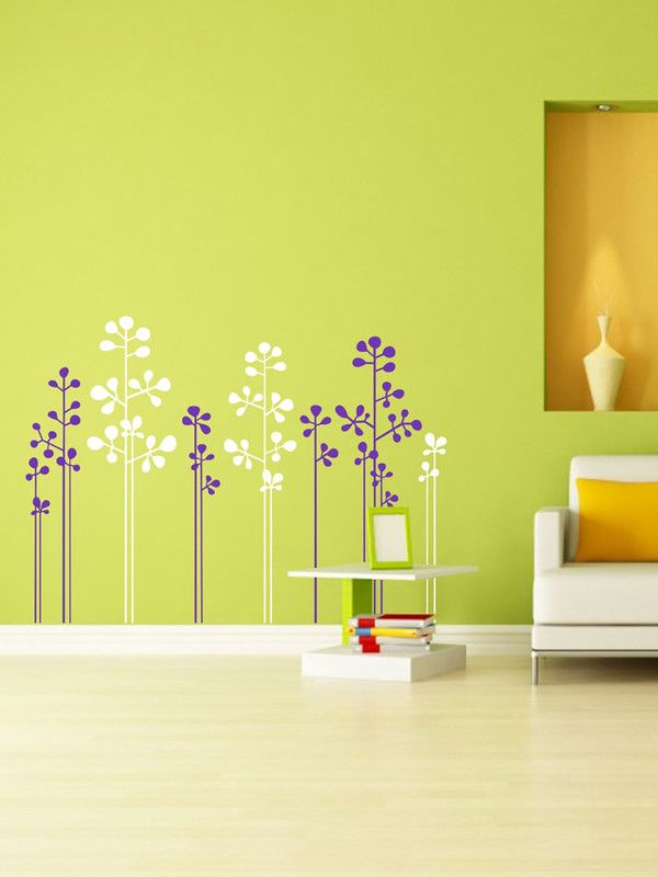 ALLURE 153 cm Beautiful flowers Self Adhesive Sticker  (Pack of 1)