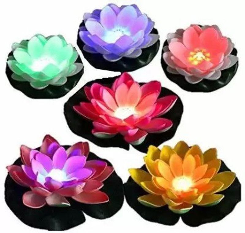 U-Mark Flower_Candle_01 Candle  (Multicolor, Pack of 6)