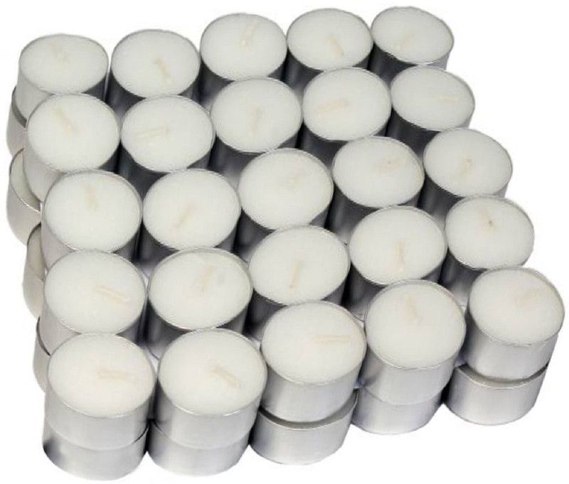 ME&YOU Designer Diya Candles for Gifting Candle  (White, Pack of 50)