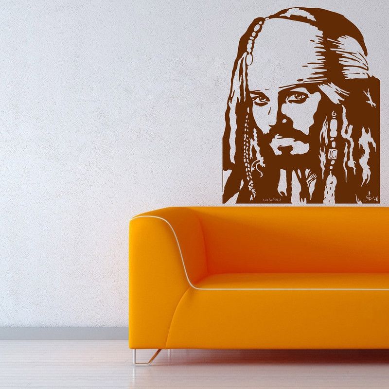 Decor Villa 58 cm Decor villa Jack Sparrow Wall Wall Decal & Sticker Self Adhesive Sticker  (Pack of 1)