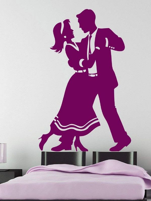Asmi Collections 93 cm Cute Couple Dance Removable Sticker  (Pack of 1)