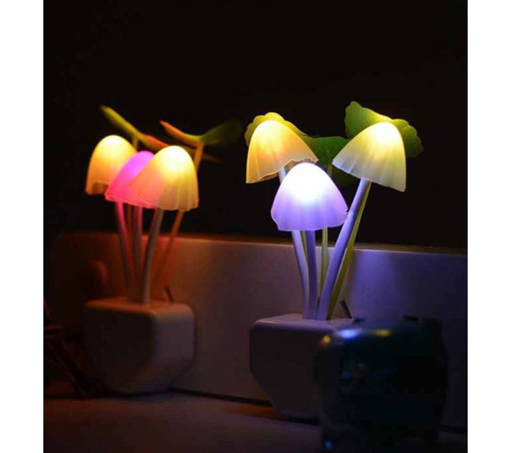 Mushroom Lamp With Dusk Color Changing Night Light