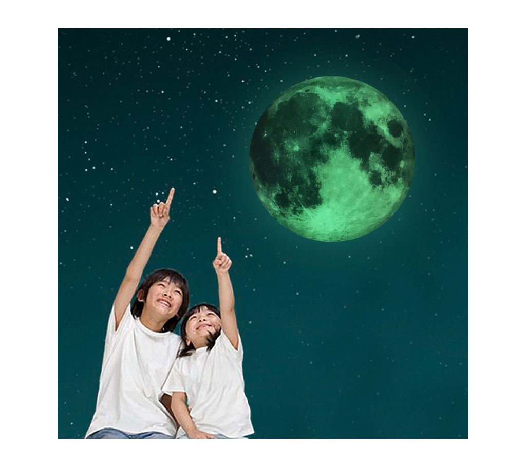 3D Moon Wall Stickers for Kids Rooms Decor