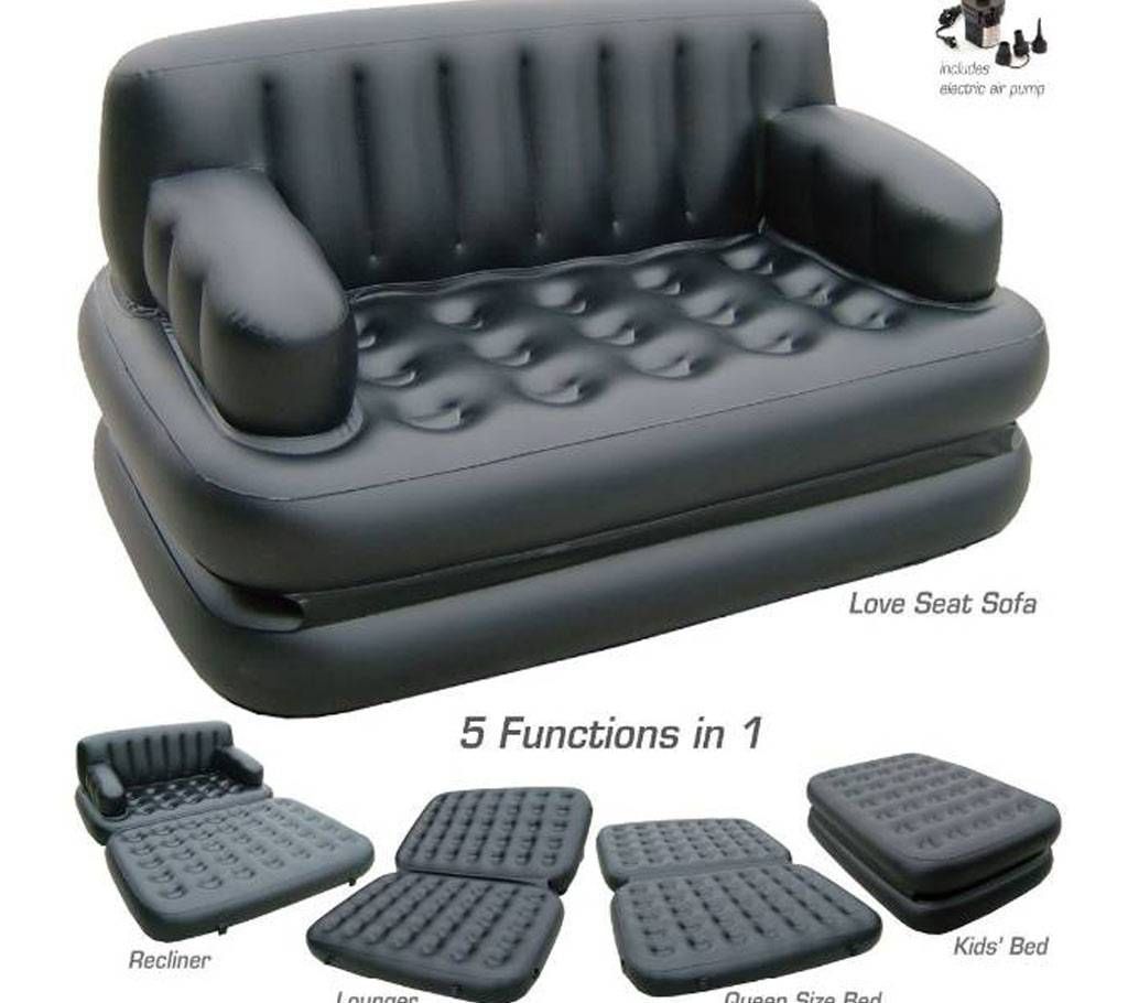 5 in 1 Inflatable Double Air Bed Sofa