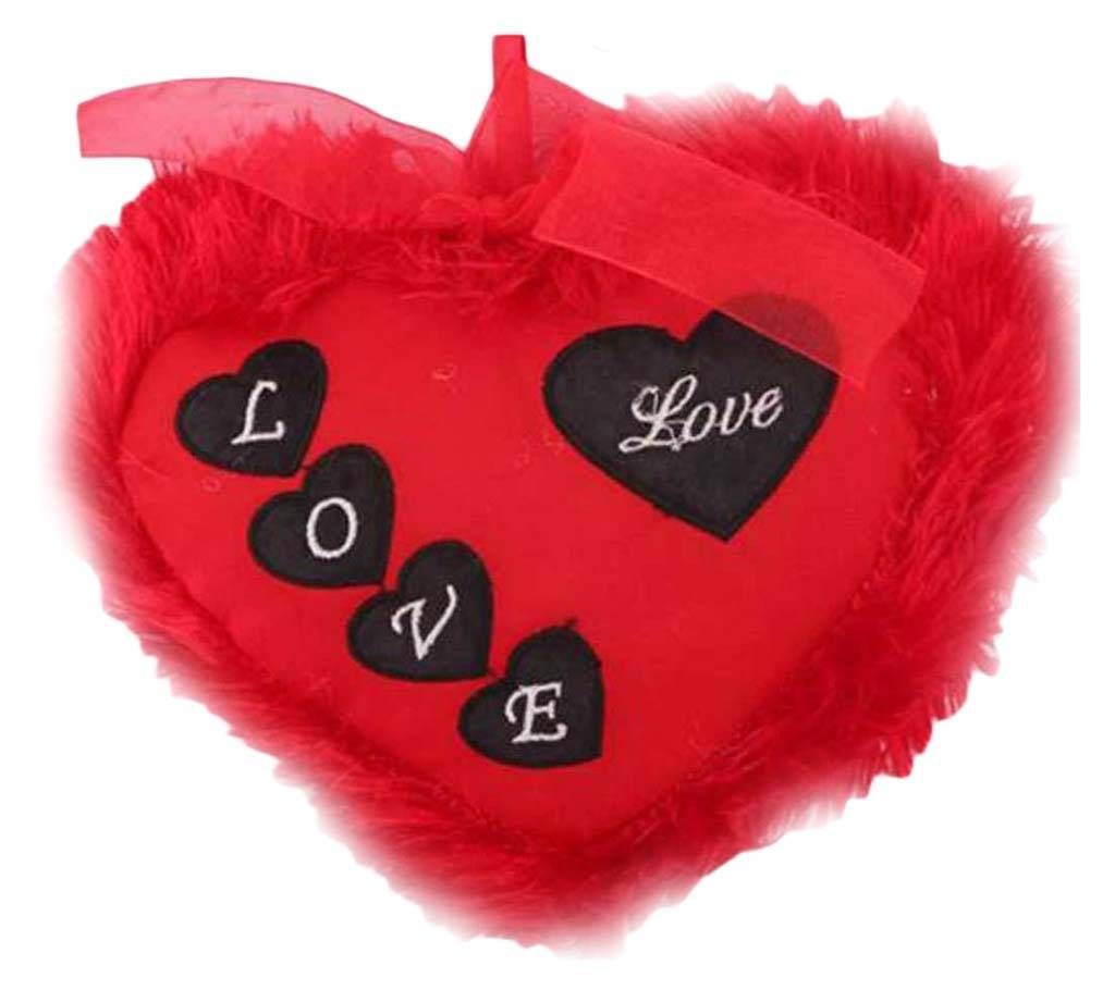 Heart shaped pillow-red