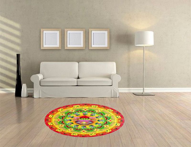 BALKRISHNA WALL STICKER 45 cm 3d floor stickers Self Adhesive Sticker  (Pack of 1)