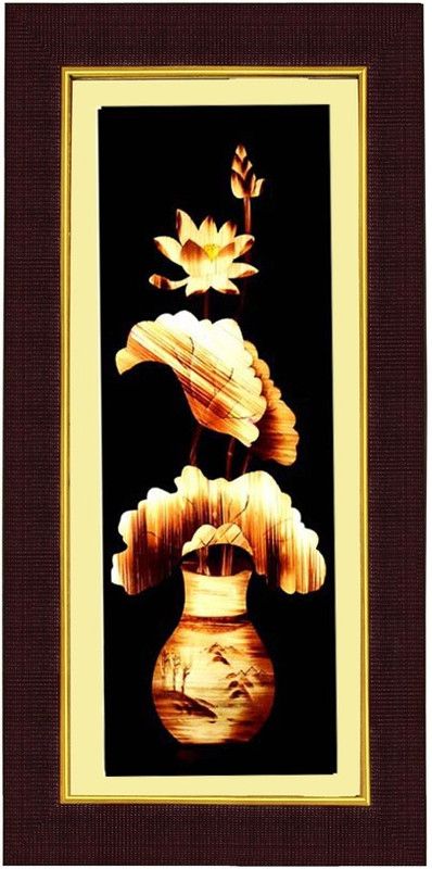 Janki Textured wall picture Canvas 17.72 inch x 8.07 inch Painting  (With Frame)
