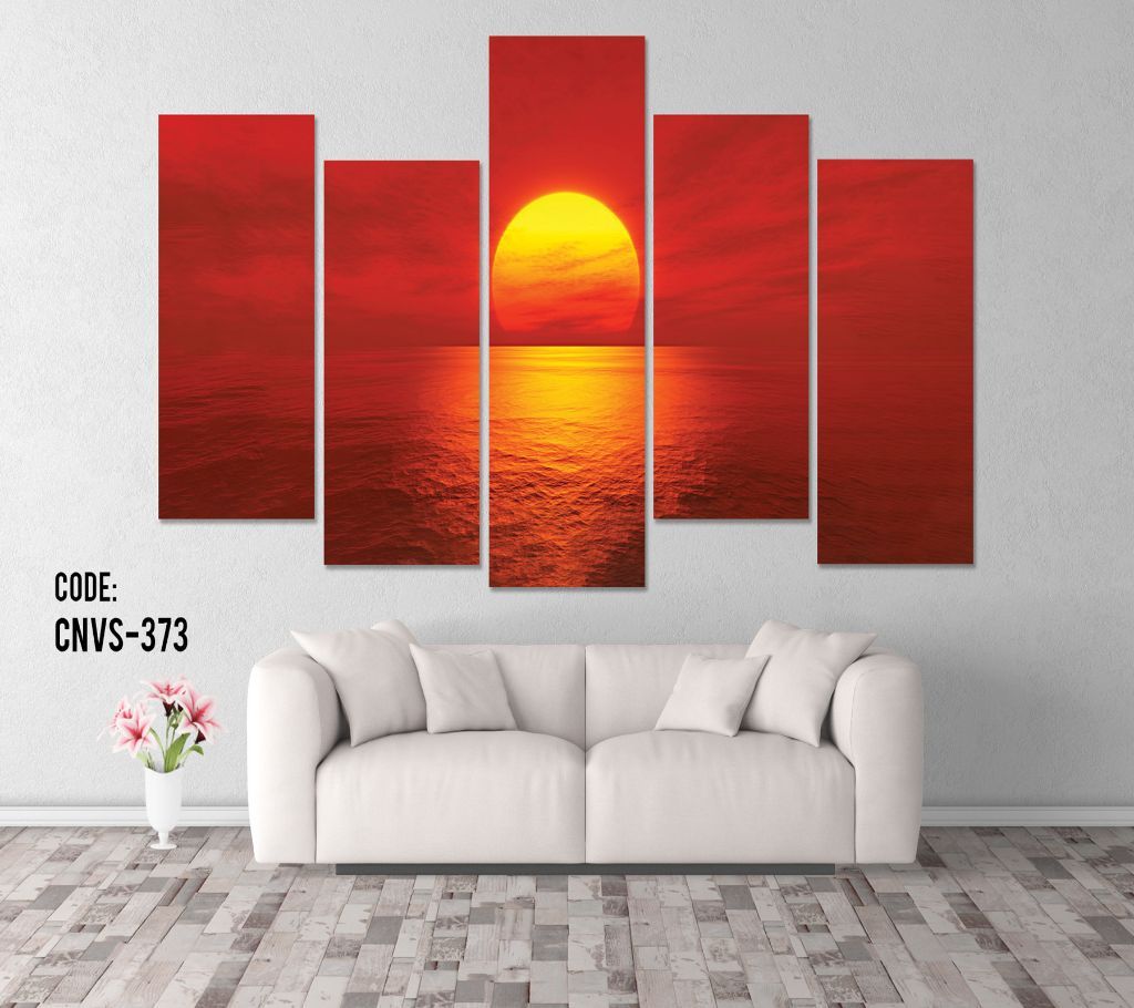 CNVS-373 Red Sun Wall Canvas Art Prints 60 inch x 36 inch