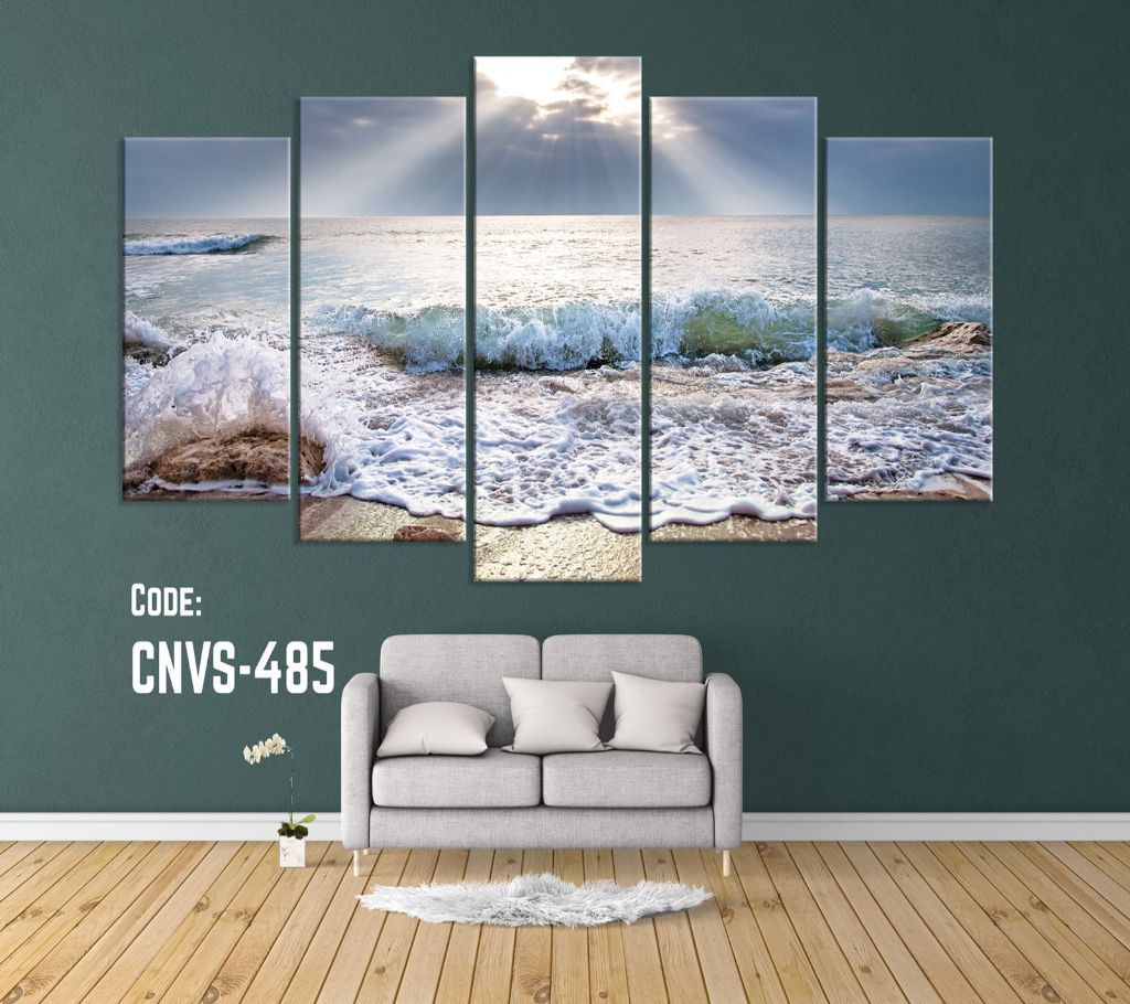 CNVS-485 Sea Wave Wall Canvas Art Prints 96 inch x 48 inch